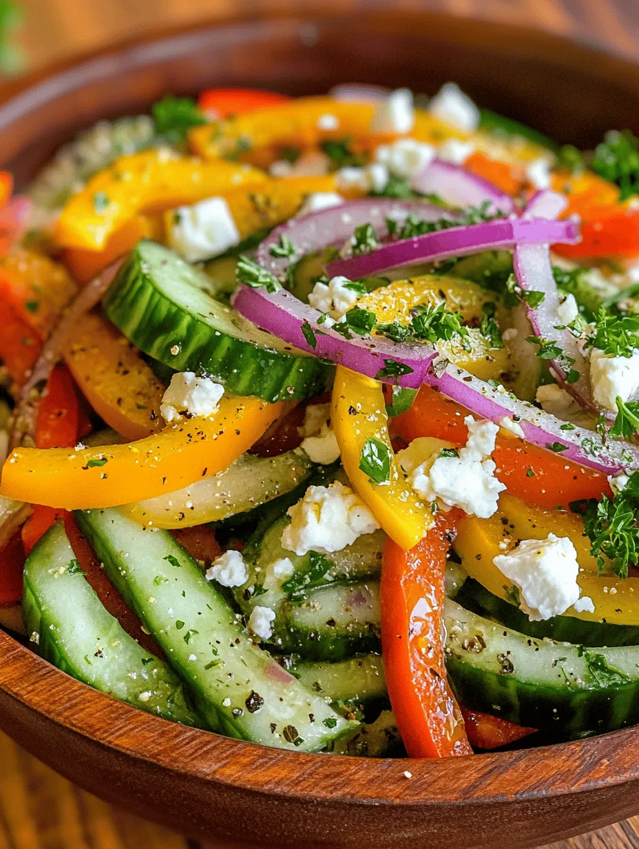 To truly appreciate the Crunchy Cucumber & Sweet Pepper Salad, let’s take a closer look at each ingredient that contributes to its delightful character and nutritional benefits.