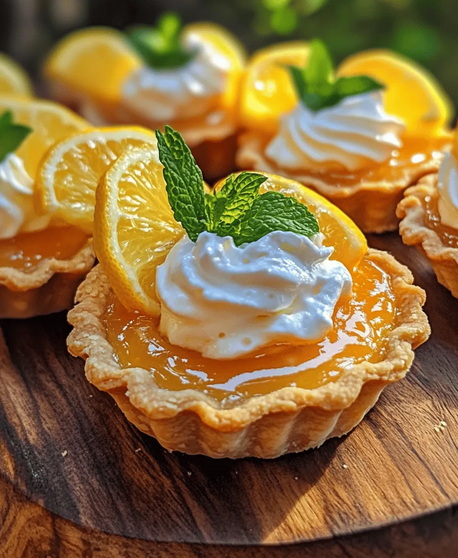 When it comes to desserts, few things can rival the bright, zesty delight of lemon-based treats. Lemon desserts have a unique ability to awaken the senses with their refreshing flavors and lively aromas. The tangy sweetness of lemon curd, paired with a buttery crust, creates a harmonious balance that is simply irresistible. Among the myriad of lemon desserts, the mini lemon curd tart stands out as an elegant and charming option, perfect for any occasion.