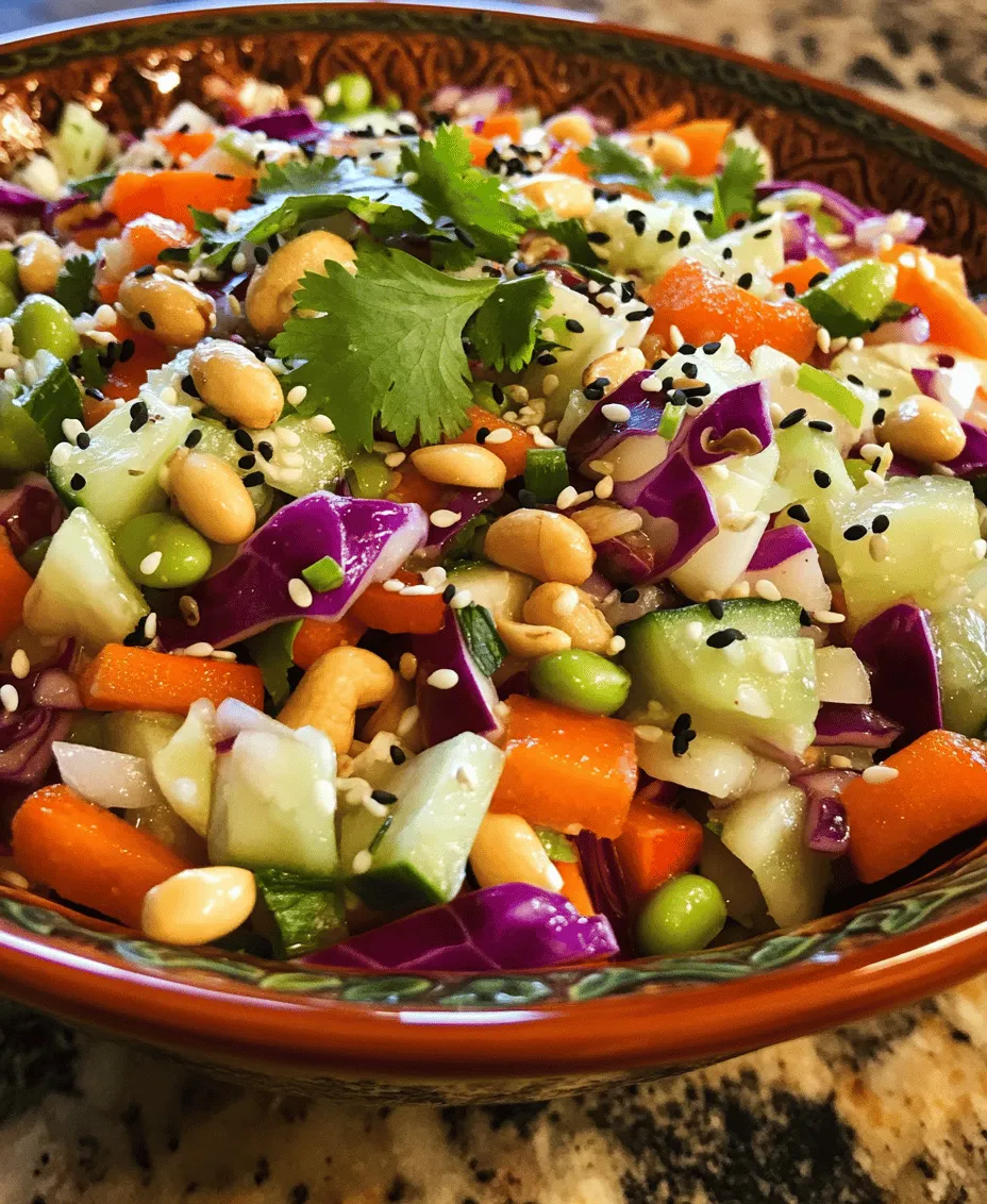 The foundation of any great salad lies in its ingredients. For the Crunchy Asian Chopped Salad, fresh produce takes center stage, each element contributing to the overall flavor and texture profile: