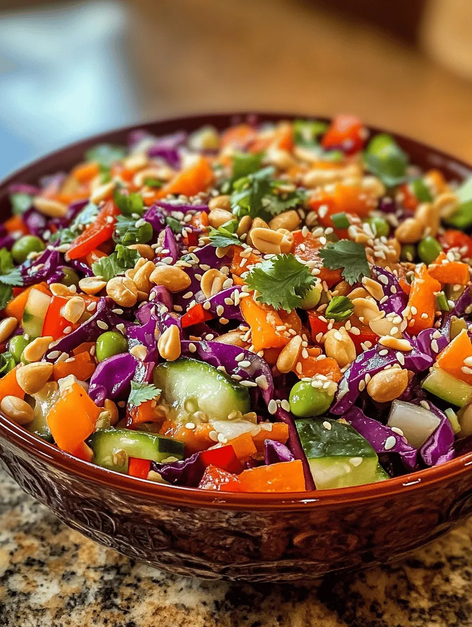 The foundation of any great salad lies in its ingredients. For the Crunchy Asian Chopped Salad, fresh produce takes center stage, each element contributing to the overall flavor and texture profile: