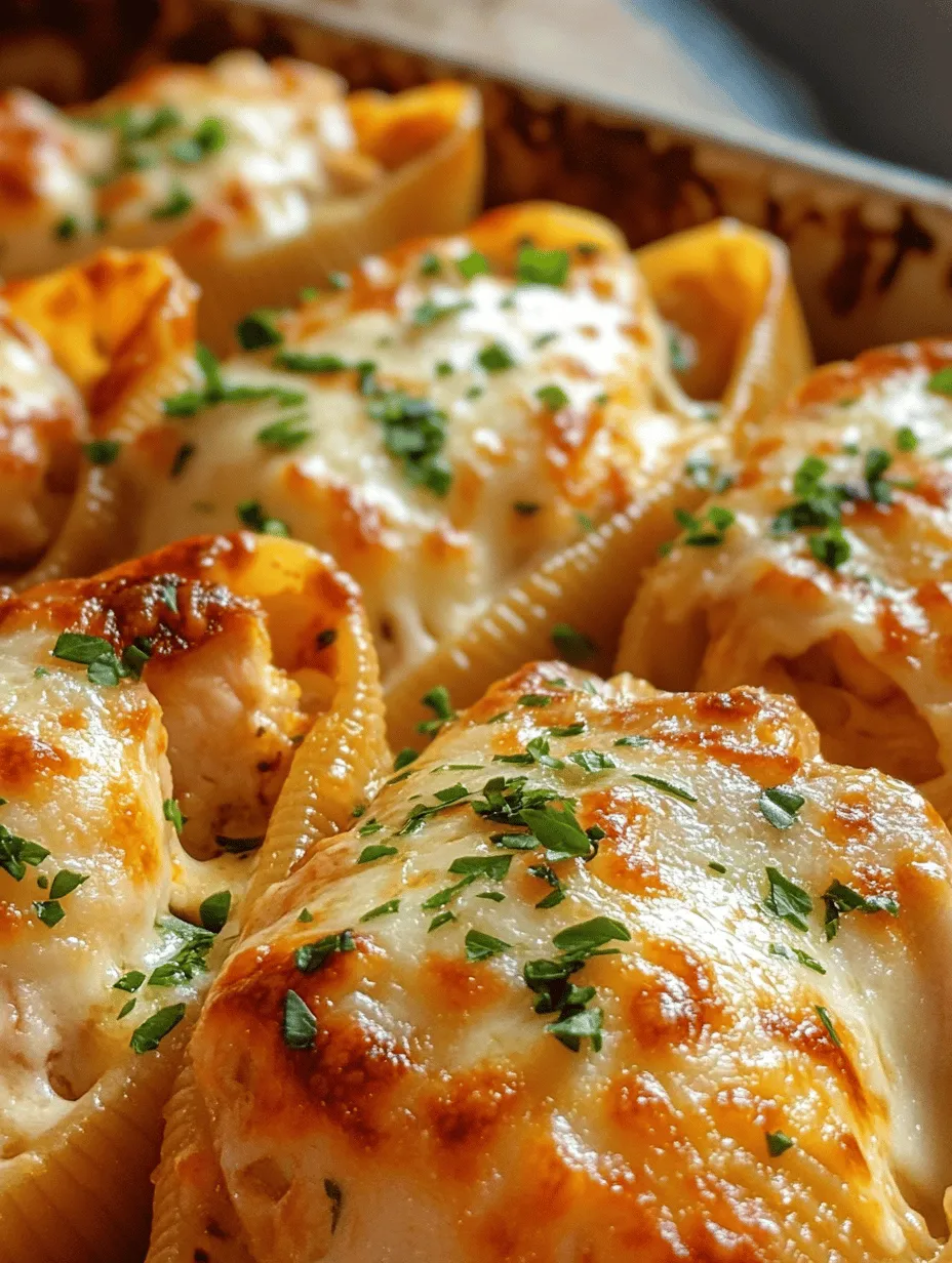 Garlic Butter Chicken Alfredo Stuffed Shells offer a delightful culinary experience that marries comfort and flavor in every bite. This dish combines the creamy richness of an Alfredo sauce with the savory goodness of garlic butter and tender, shredded chicken, all enveloped in large, pillowy pasta shells. It's a wonderful option for family dinners, gatherings, or any occasion that calls for a hearty meal that pleases both the palate and the soul.