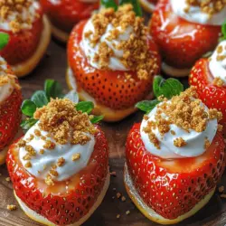 Selecting the right strawberries is crucial for making Cheesecake Deviled Strawberries. Choose strawberries that are bright red, firm, and free of blemishes. Look for those that are plump and have a green, healthy cap. These will not only taste better but also hold up well during preparation and presentation.