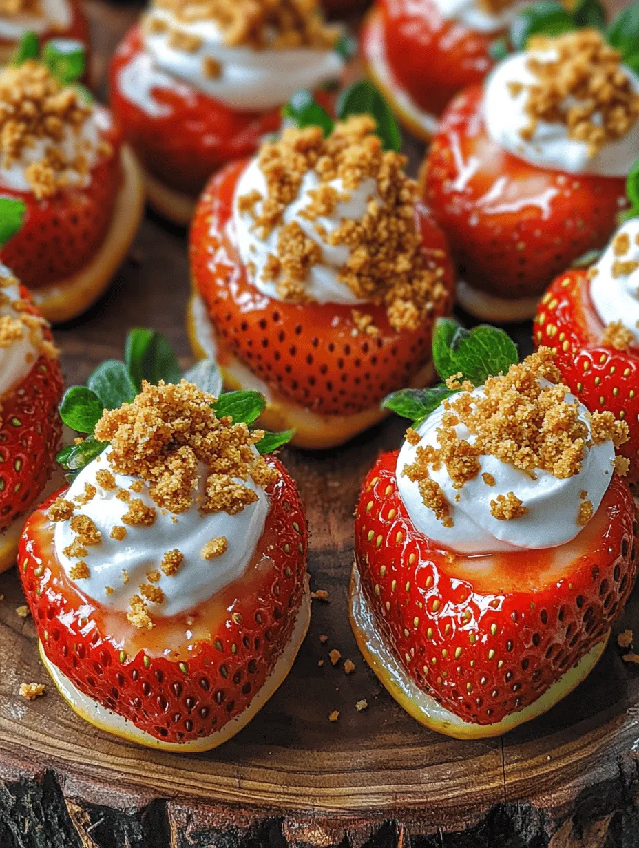 Selecting the right strawberries is crucial for making Cheesecake Deviled Strawberries. Choose strawberries that are bright red, firm, and free of blemishes. Look for those that are plump and have a green, healthy cap. These will not only taste better but also hold up well during preparation and presentation.