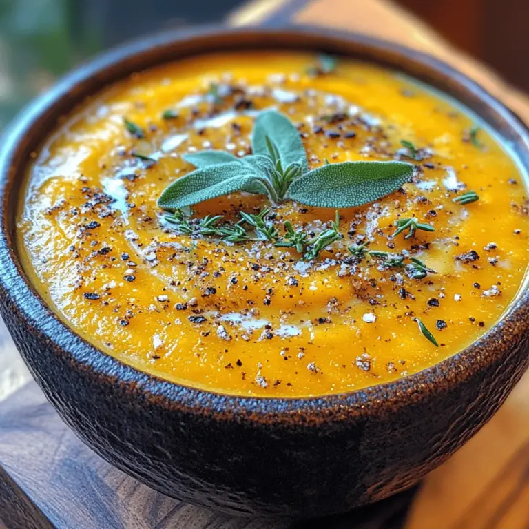 Butternut squash soup is a delightful balance of sweet and savory, creating a flavor profile that is both comforting and satisfying. The sweetness of the roasted squash pairs beautifully with aromatic spices, resulting in a dish that warms the soul. Each spoonful is a rich, creamy experience that not only satiates but also nourishes.