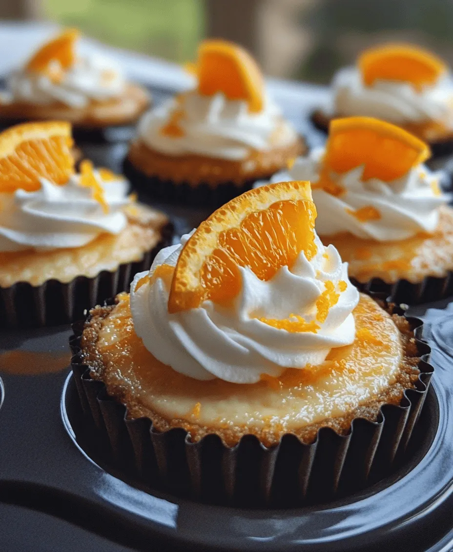 If you're looking for a treat that beautifully marries nostalgia with modern dessert trends, then look no further than Orange Creamsicle Mini Cheesecakes. These delightful little desserts capture the essence of warm summer days spent enjoying the classic orange creamsicle popsicle, with its refreshing citrus flavor and creamy vanilla undertones. Imagine a mini cheesecake that brings those childhood memories flooding back, all while being elegantly presented and perfectly portioned for individual enjoyment.