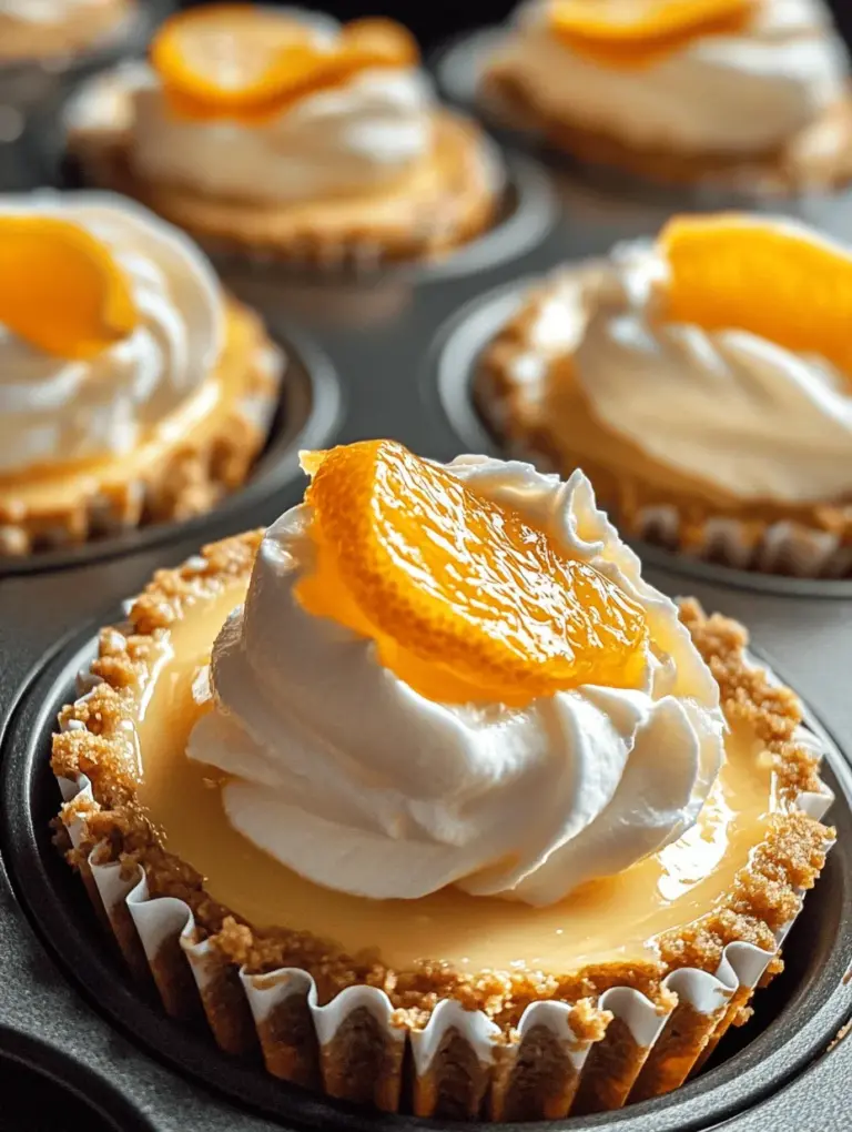 If you're looking for a treat that beautifully marries nostalgia with modern dessert trends, then look no further than Orange Creamsicle Mini Cheesecakes. These delightful little desserts capture the essence of warm summer days spent enjoying the classic orange creamsicle popsicle, with its refreshing citrus flavor and creamy vanilla undertones. Imagine a mini cheesecake that brings those childhood memories flooding back, all while being elegantly presented and perfectly portioned for individual enjoyment.