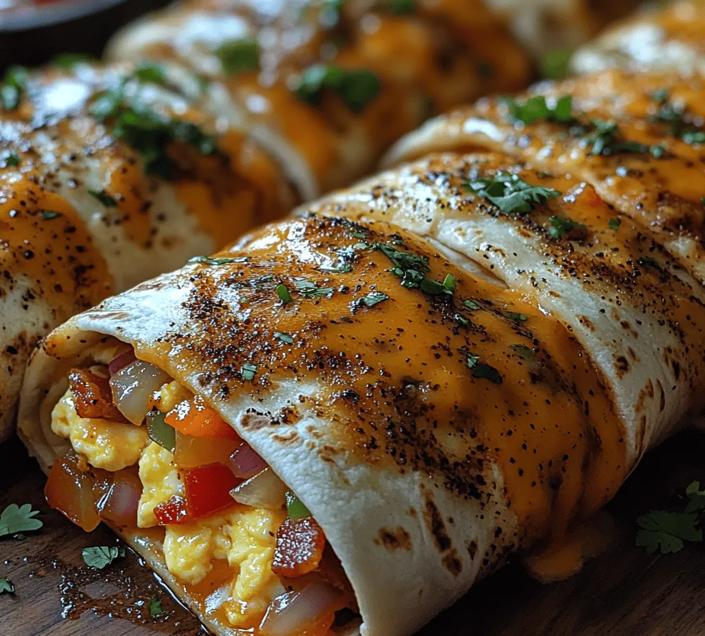 Begin your day with a burst of flavor and satisfaction with these Bacon & Cheddar Morning Bliss Burritos. This recipe combines the savory richness of thick-cut bacon and sharp cheddar cheese with fluffy scrambled eggs and vibrant vegetables, all wrapped in a warm flour tortilla. Perfect for breakfast or brunch, these burritos are not only delicious but also easy to make, ensuring you have a delightful meal ready in no time. Whether you’re rushing out the door or enjoying a leisurely morning at home, these burritos promise to elevate your breakfast experience.