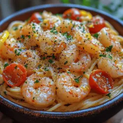 Zesty Lemon Garlic Shrimp Pasta is a delightful dish that brings together the bright flavors of citrus, the richness of garlic, and the succulent texture of shrimp, creating a culinary experience that tantalizes the taste buds. This dish is a perfect representation of how simple ingredients can come together to create a meal that feels both indulgent and refreshing. Whether you're hosting a dinner party, preparing a family meal, or simply treating yourself to a well-deserved feast, this recipe offers a quick and flavorful option that fits seamlessly into various occasions.