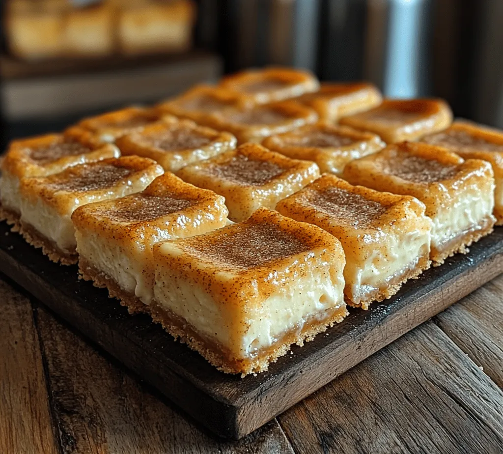 Churro Cheesecake Bars are a delightful fusion of two beloved desserts, combining the warm, crispy, and sugar-dusted churro with a rich, creamy cheesecake filling. This innovative dessert captures the essence of both treats, offering a unique flavor experience that is sure to satisfy any sweet tooth. The churro base brings forth a satisfying crunch, while the cheesecake layer adds a velvety smoothness that perfectly balances the textures. Whether you're serving these bars at a family gathering, a festive celebration, or simply indulging in a personal treat, Churro Cheesecake Bars are bound to become a favorite.