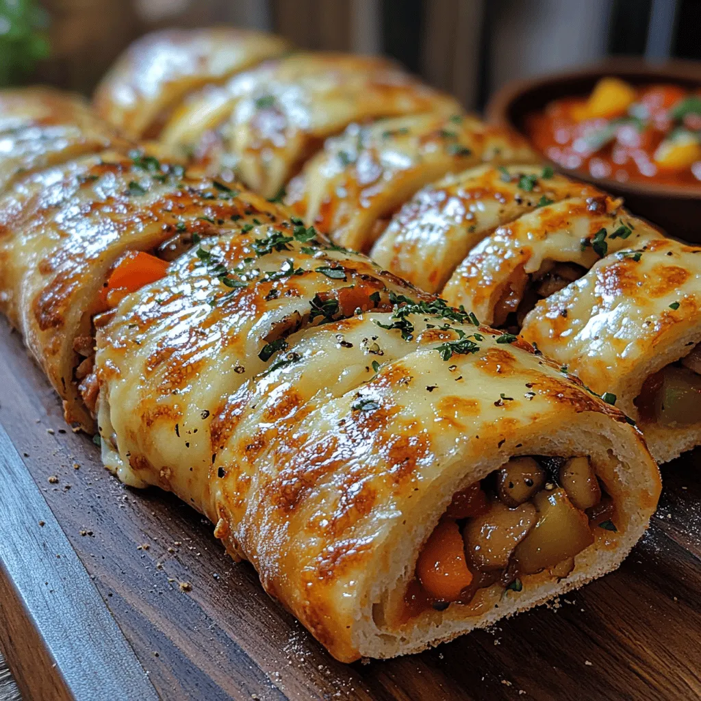Stromboli is a beloved Italian-American dish that has gained popularity for its delicious flavors and convenient preparation. Originating from the rich culinary traditions of Italy, this dish has made its way into homes across the United States, becoming a staple for family dinners, gatherings, and quick weeknight meals. What makes the Quick & Tasty Easy Stromboli particularly appealing is its speed, simplicity, and the endless possibilities for customization. Whether you’re a meat lover, a vegetarian, or somewhere in between, you can easily adapt the filling to suit your taste, making it a versatile option for any meal.