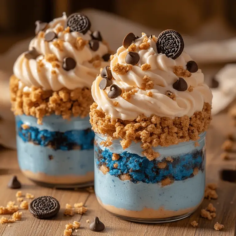 Cookie Monster Cake Jars are a delightful and whimsical dessert that captures the imagination and taste buds of both children and adults. Imagine a vibrant blue cake layered with creamy frosting, crunchy cookies, and a sweet surprise in every spoonful—this dessert is not only a feast for the eyes but also a treat for the palate. The rise of creative desserts has transformed the culinary landscape, allowing home bakers and culinary enthusiasts to explore their artistic sides while indulging in their sweet tooth. Cookie Monster Cake Jars perfectly embody this trend, offering a playful take on traditional cake that is sure to impress at any gathering.